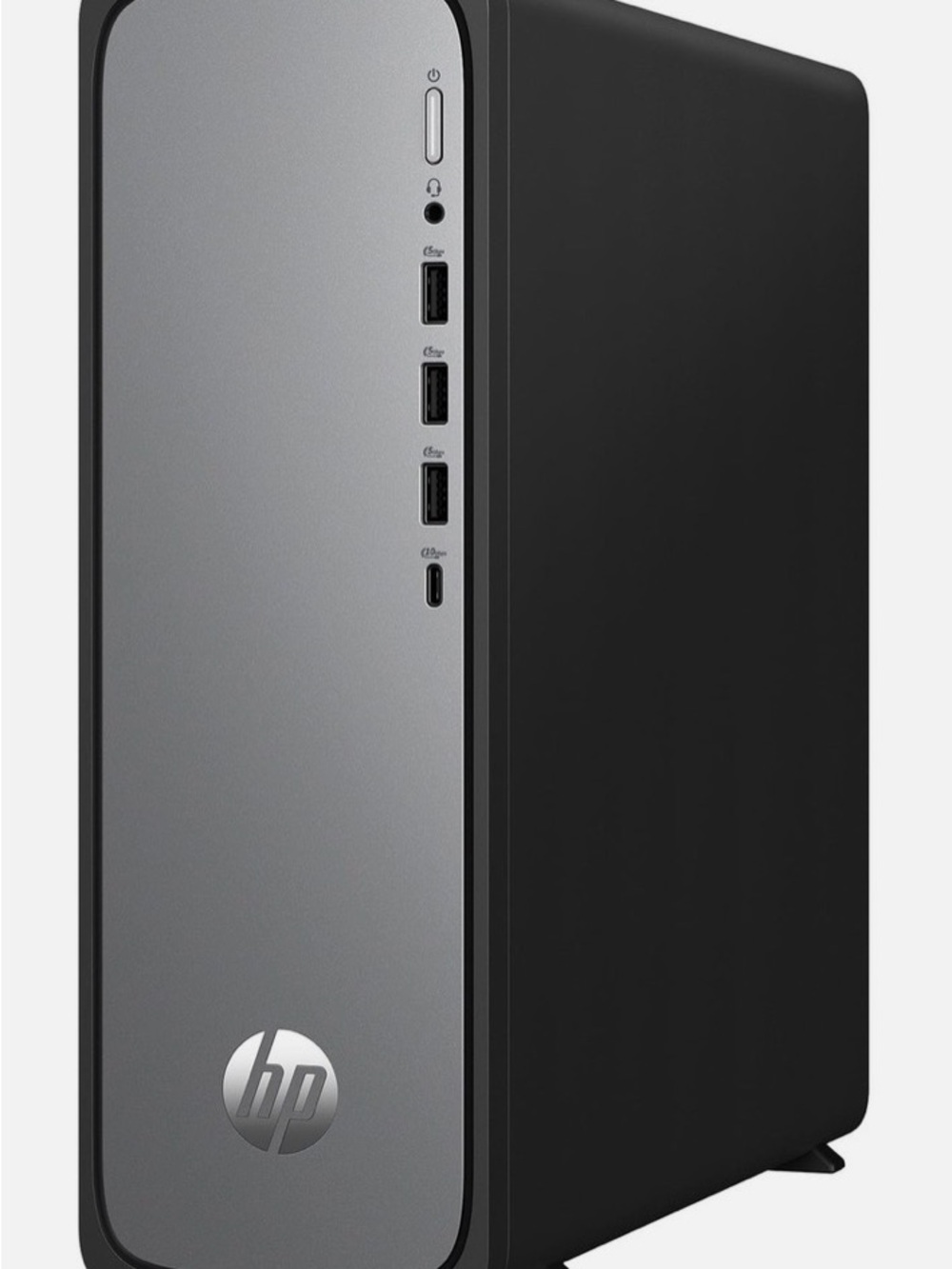HP Desktop Tower with Black Keyboard & Mouse in Silver Accent very light